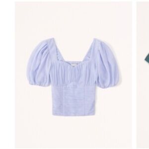 Abercrombie & Fitch Light Blue Crop Top